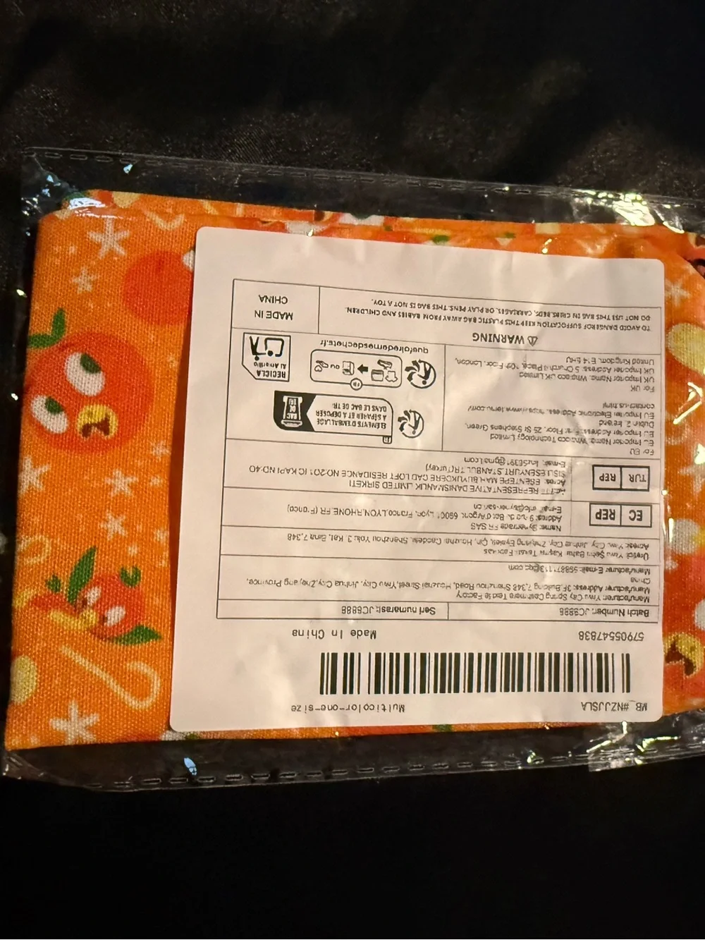 Orange Bird Makeup Bag